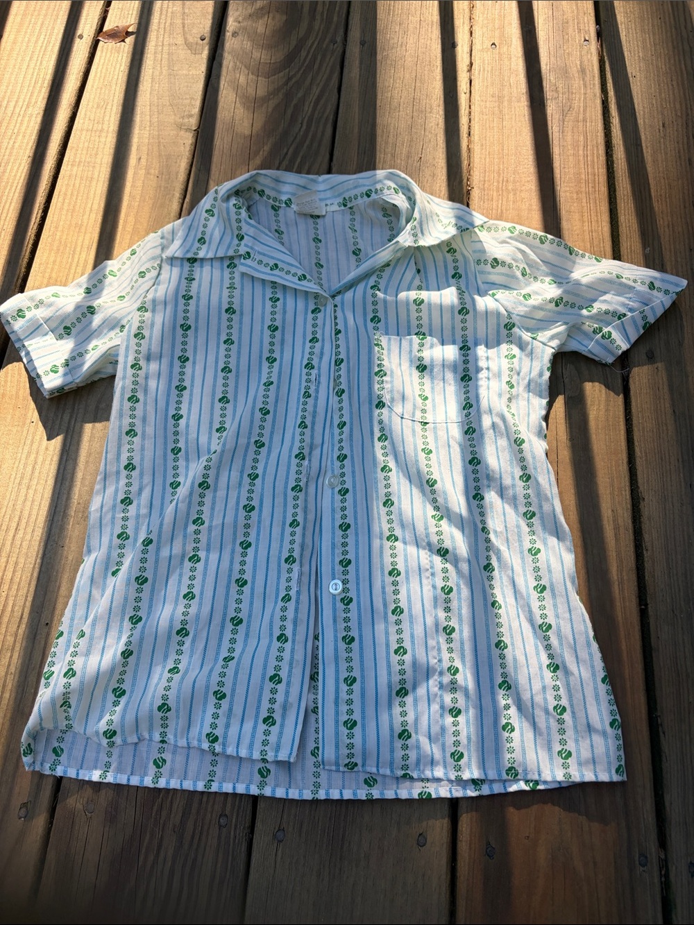 Vintage Girl Scout Short-Sleeve Button-Up Shirt in